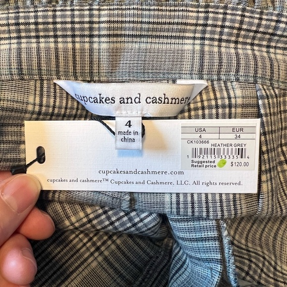 cupcakes and cashmere Women's Lindley Paper Bag High Waisted Trouser. Sz 4 NWT - Picture 2 of 11